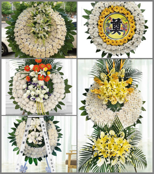 湖北黄冈市黄梅县蔡山镇涂秀二村花圈速递